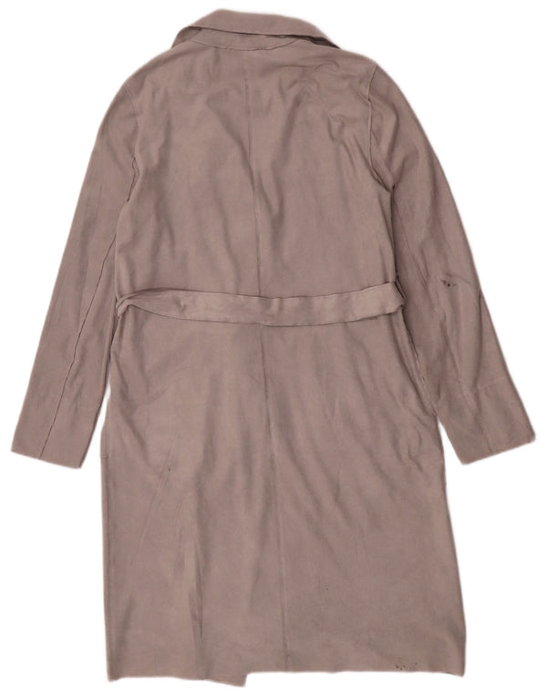 Trench da donna Esprit in finta pelle scamosciata UK 14 Poliestere grigio medio