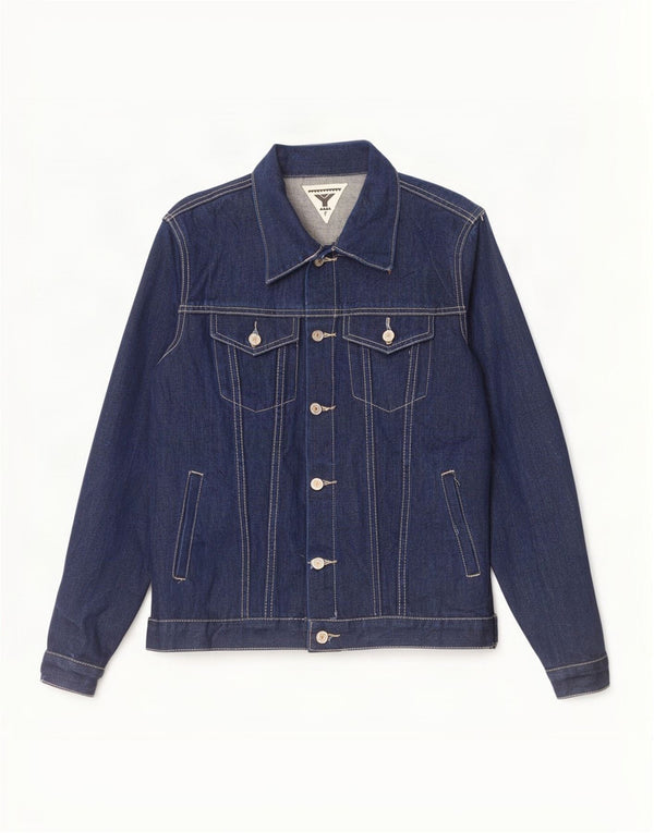 Giacca di jeans vintage da ragazzo 14-15 anni in cotone blu navy
