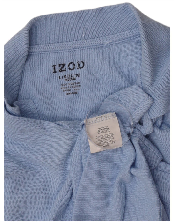 Polo Izod Regular da Ragazzo 14-15 Anni Large in Cotone Blu