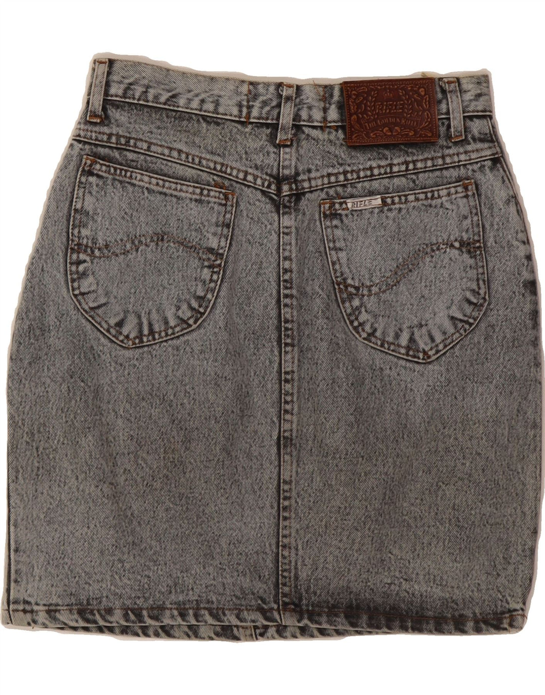 RIFLE Womens Denim Skirt W26 Small Grey Vintage Rifle and Second-Hand Rifle from Messina Hembry 