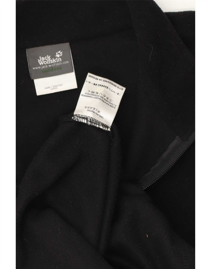 Maglione in pile da uomo con collo con zip Jack Wolfskin 2XL poliestere nero