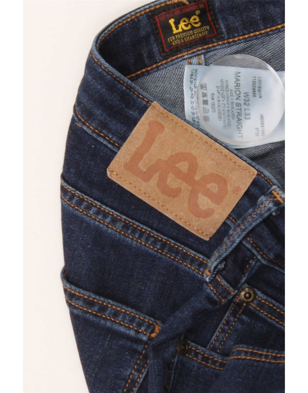 Jeans dritti Marion da donna Lee W32 L33 cotone blu navy