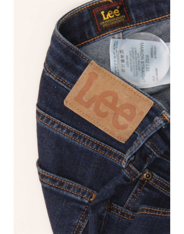 Jeans dritti Marion da donna Lee W32 L33 cotone blu navy