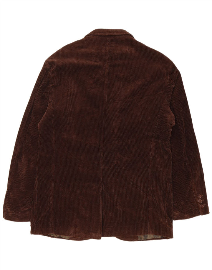 Giacca blazer da uomo in velluto a coste a 3 bottoni HERMAN & SONS IT 48 Marrone medio