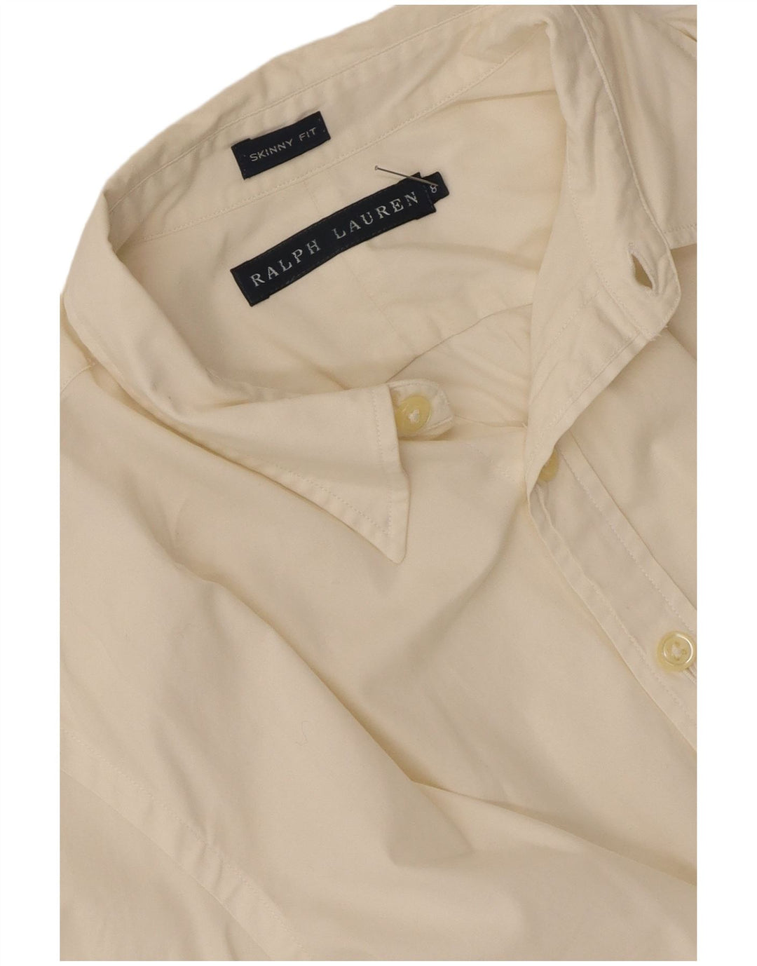 Camicia skinny da donna Ralph Lauren US 8 medio bianco sporco