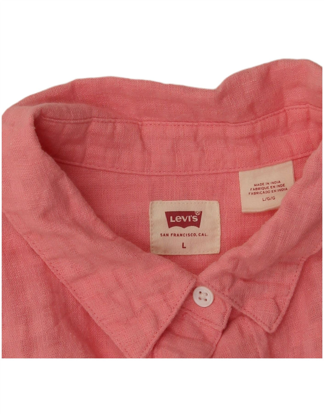 Camicia oversize a maniche corte da donna Levi's UK 16 Large Pink Check
