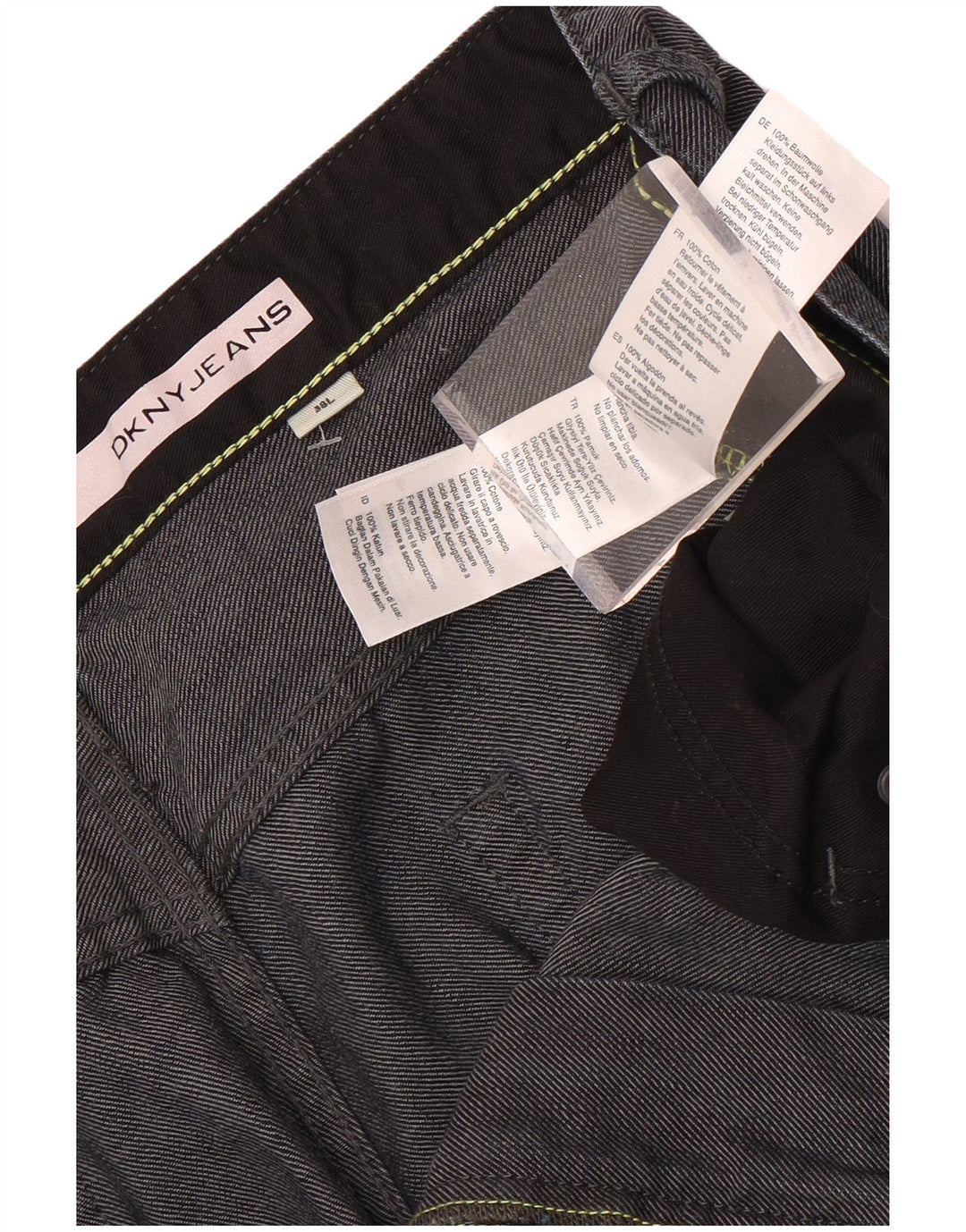 Pantaloni casual slim da uomo Dkny W38 L33 cotone grigio