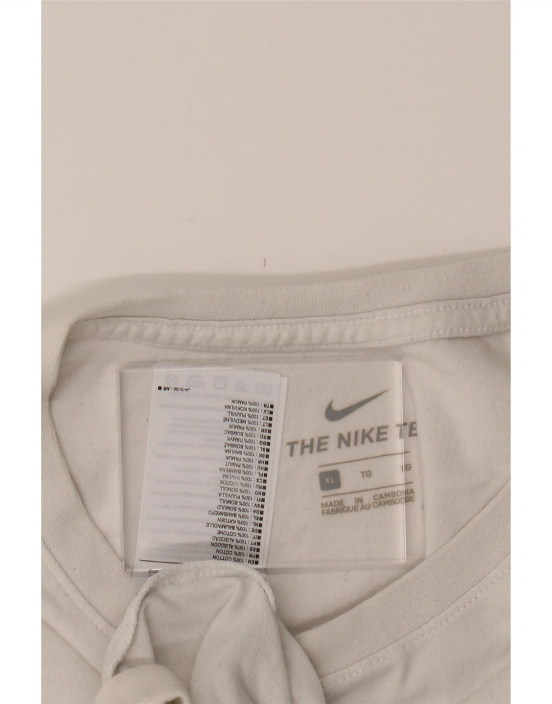 NIKE Mens Graphic T-Shirt Top XL White Cotton Vintage Nike and Second-Hand Nike from Messina Hembry 