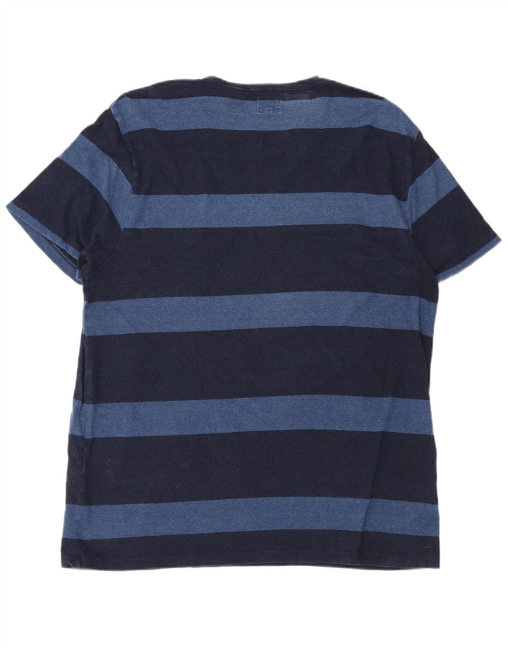 LEVI'S Mens T-Shirt Top 2XL Blue Striped Cotton