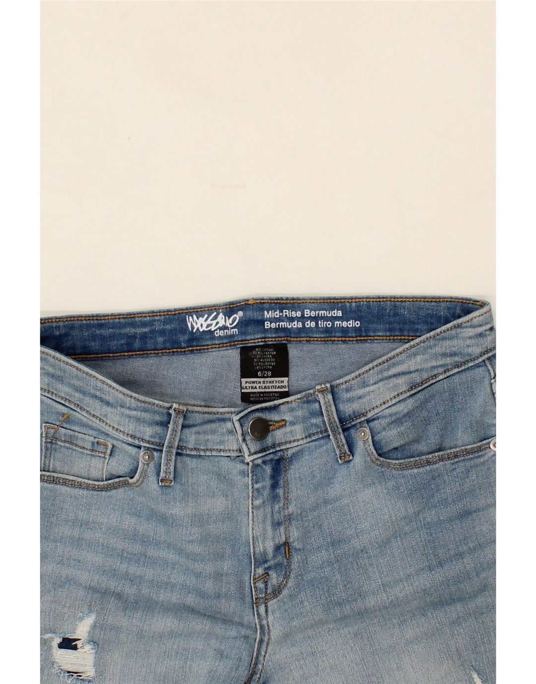 MOSSIMO Womens Mid Rise Denim Shorts US 6 Medium W28  Blue Cotton Vintage Mossimo and Second-Hand Mossimo from Messina Hembry 