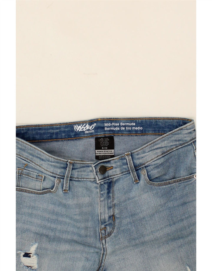 MOSSIMO Womens Mid Rise Denim Shorts US 6 Medium W28  Blue Cotton Vintage Mossimo and Second-Hand Mossimo from Messina Hembry 