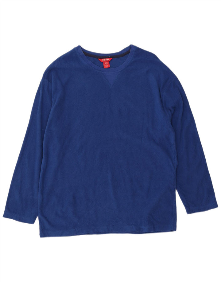 Maglione in pile da uomo Izod grande poliestere blu