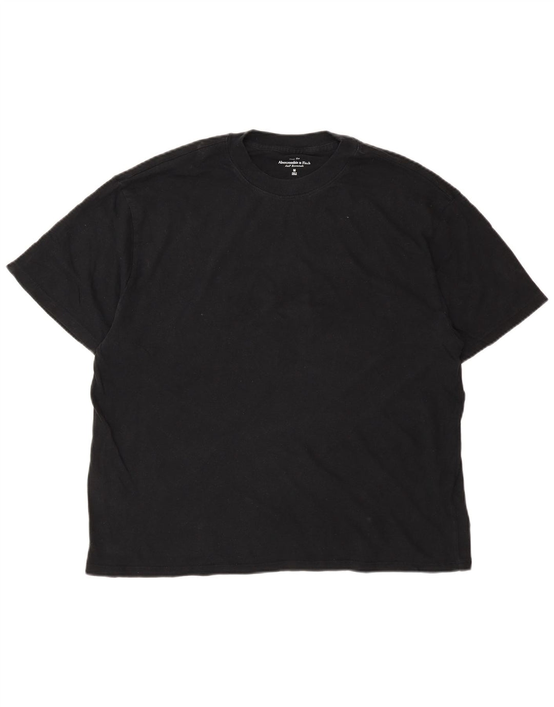 T-shirt da uomo Abercrombie & Fitch in cotone nero medio