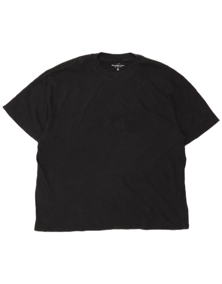T-shirt da uomo Abercrombie & Fitch in cotone nero medio