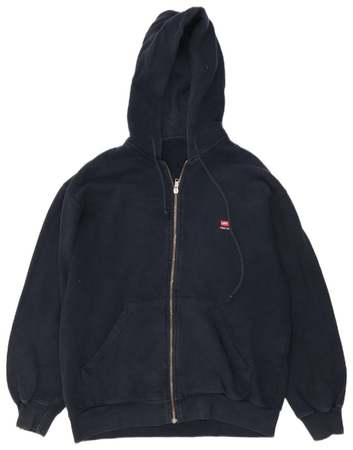 Maglione con cappuccio e zip da uomo Levi's in cotone blu navy medio
