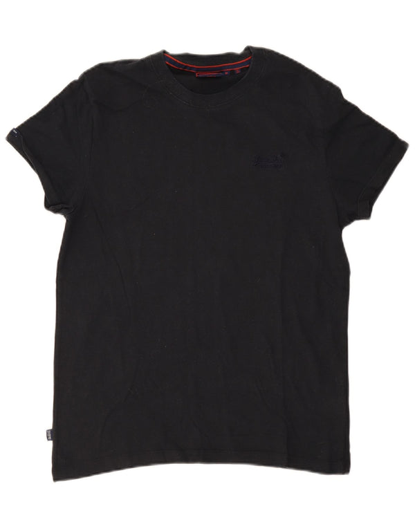 T-shirt da uomo Superdry Top in cotone nero medio