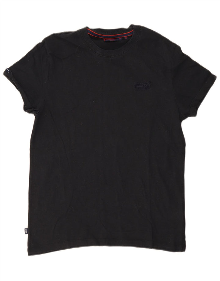 T-shirt da uomo Superdry Top in cotone nero medio