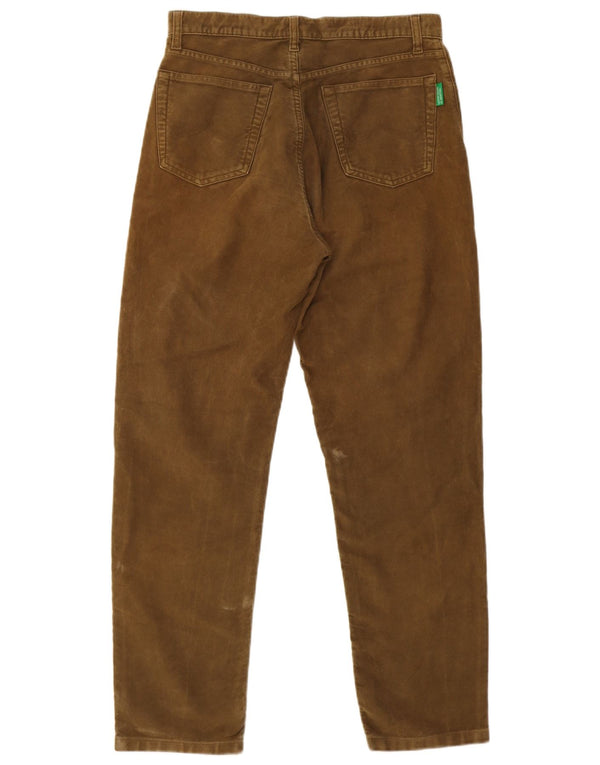 Pantaloni casual dritti da uomo Benetton W30 L27 cotone kaki