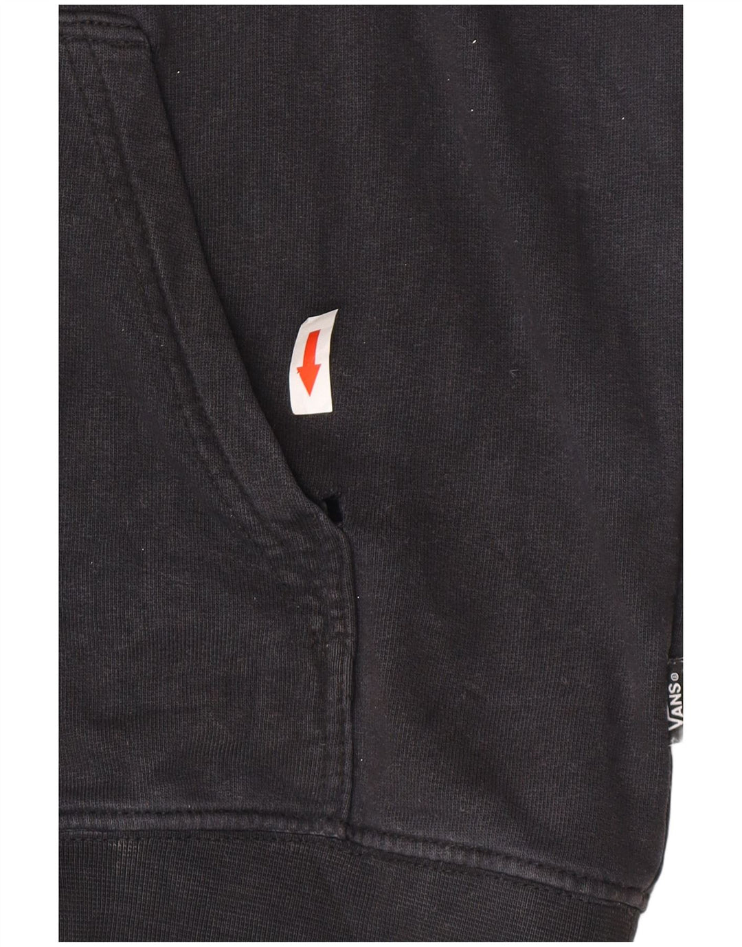 Felpa con cappuccio da uomo Vans, cotone medio nero