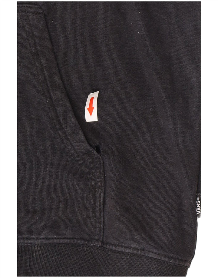 Felpa con cappuccio da uomo Vans, cotone medio nero