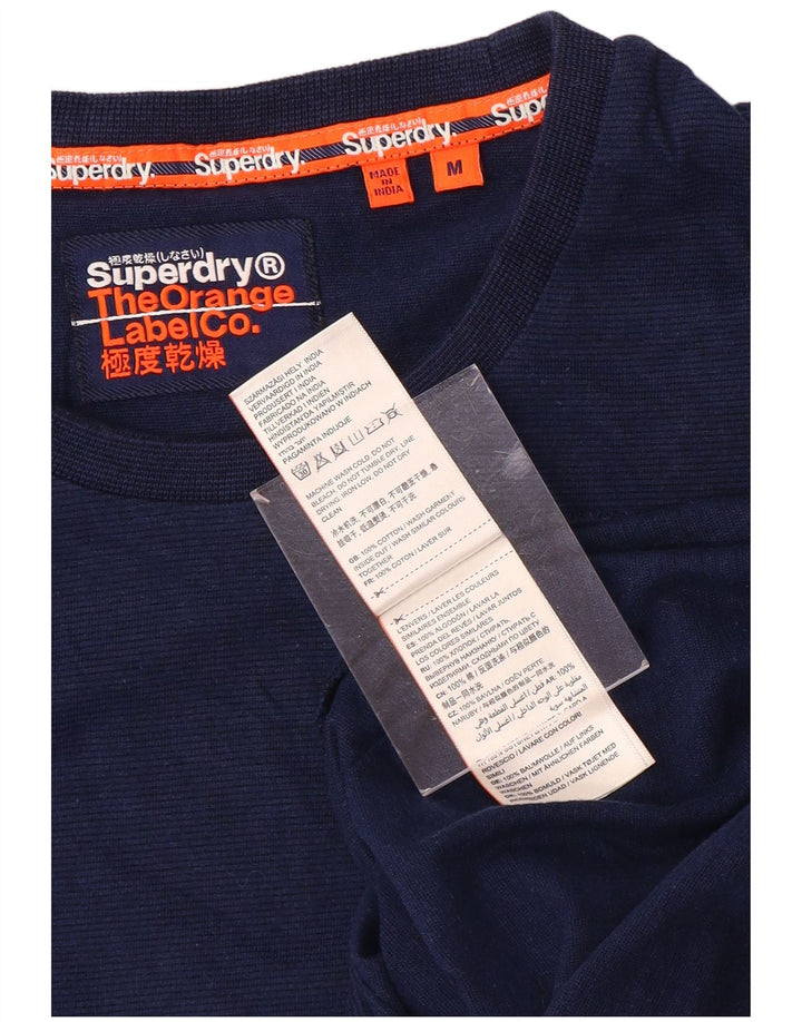 T-shirt da uomo SUPERDRY Top in cotone blu navy medio
