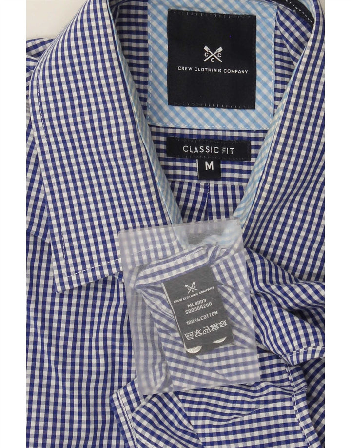 Crew Clothing Camicia da uomo dalla vestibilità classica, in cotone a quadretti blu navy medio