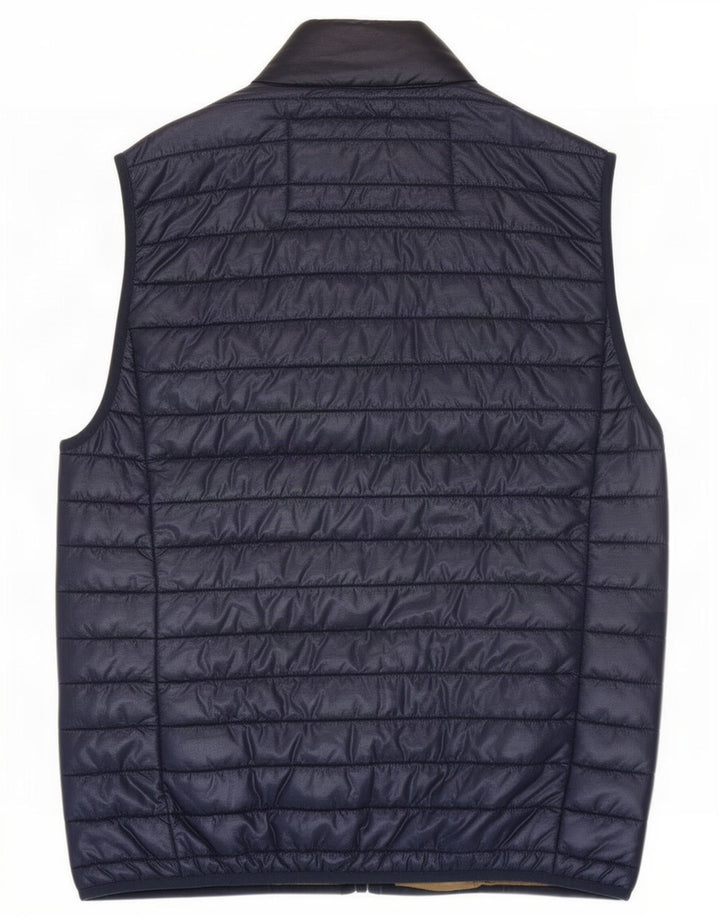 Gilet imbottito da uomo J. Crew UK 36 piccolo in nylon blu navy