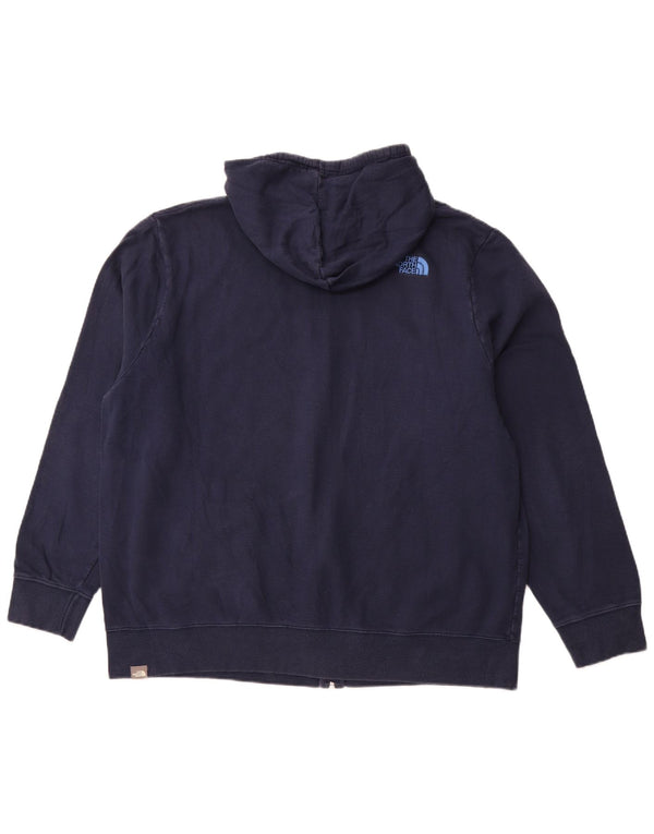 Maglione con cappuccio e zip da uomo THE NORTH FACE 2XL cotone blu navy