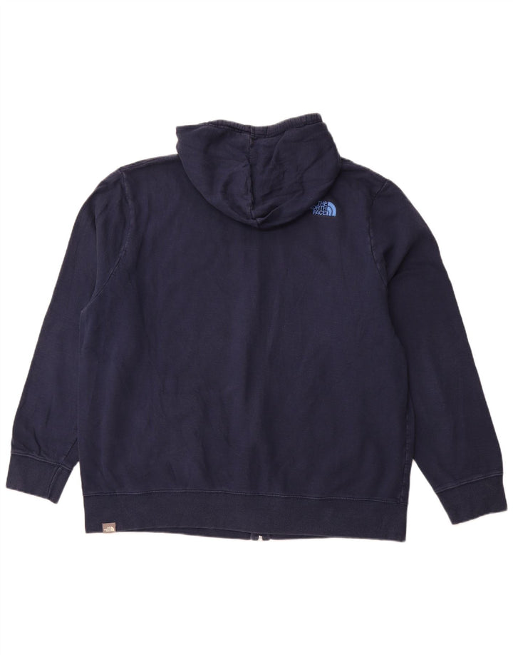 Maglione con cappuccio e zip da uomo THE NORTH FACE 2XL cotone blu navy