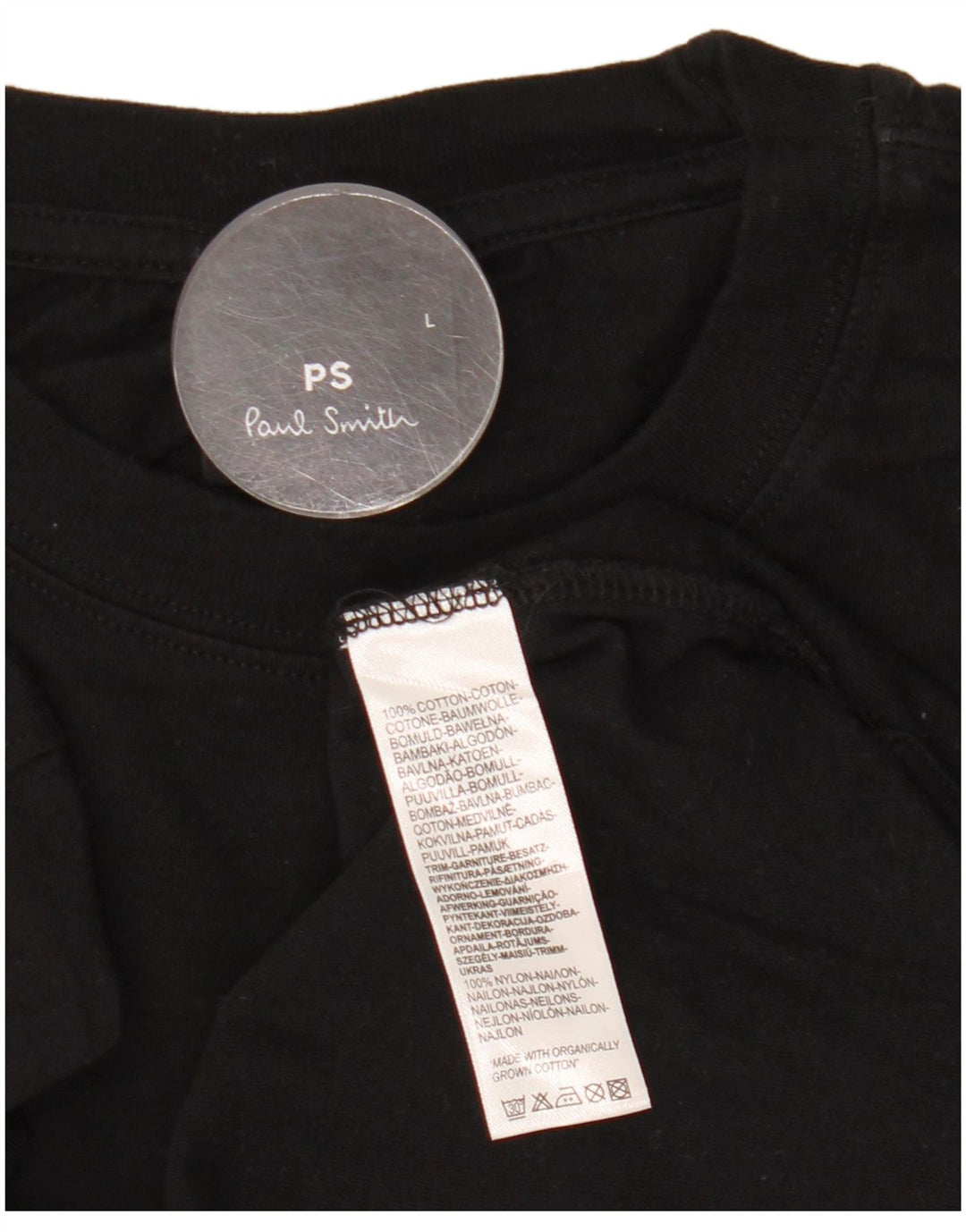 T-shirt da uomo Paul Smith Top grande in cotone nero