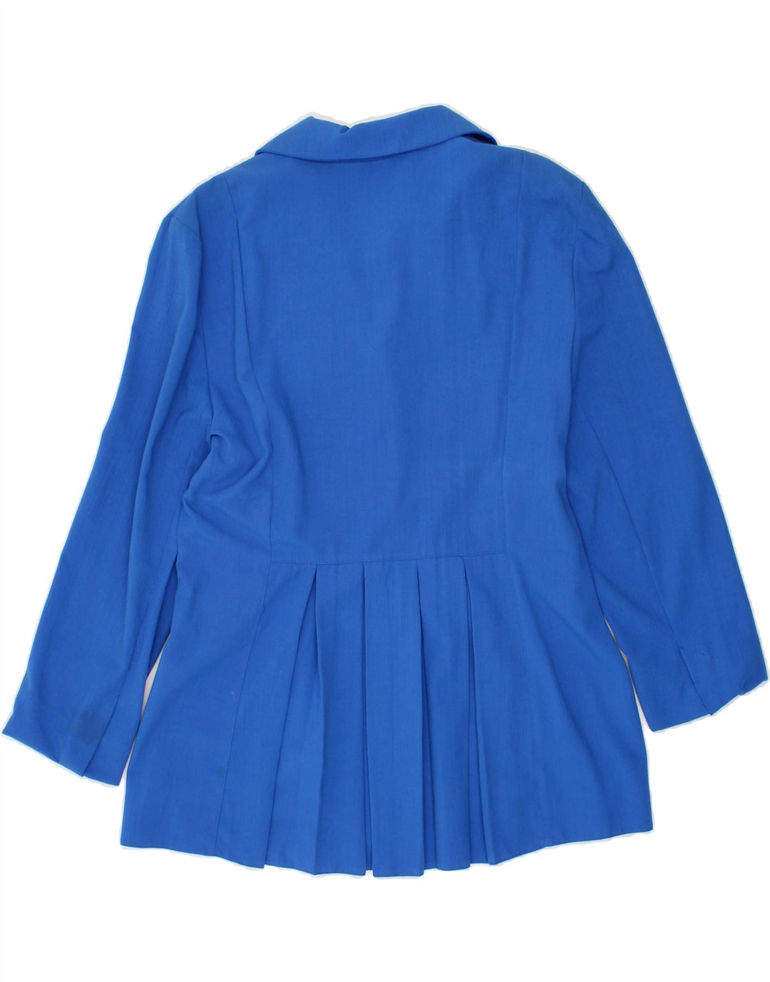 VINTAGE Womens 3 Button 3/4 Sleeve Blazer Jacket UK 14 Medium Blue Vintage Vintage and Second-Hand Vintage from Messina Hembry 
