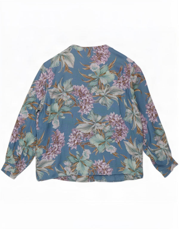 Camicetta da donna Marella UK 14 Viscosa floreale blu grande