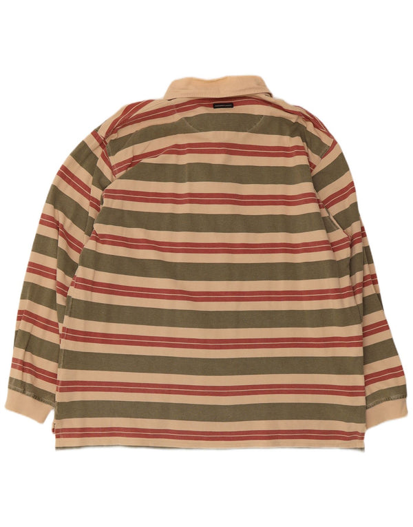 Polo a maniche lunghe da uomo Marlboro Classics 3XL a righe multicolore