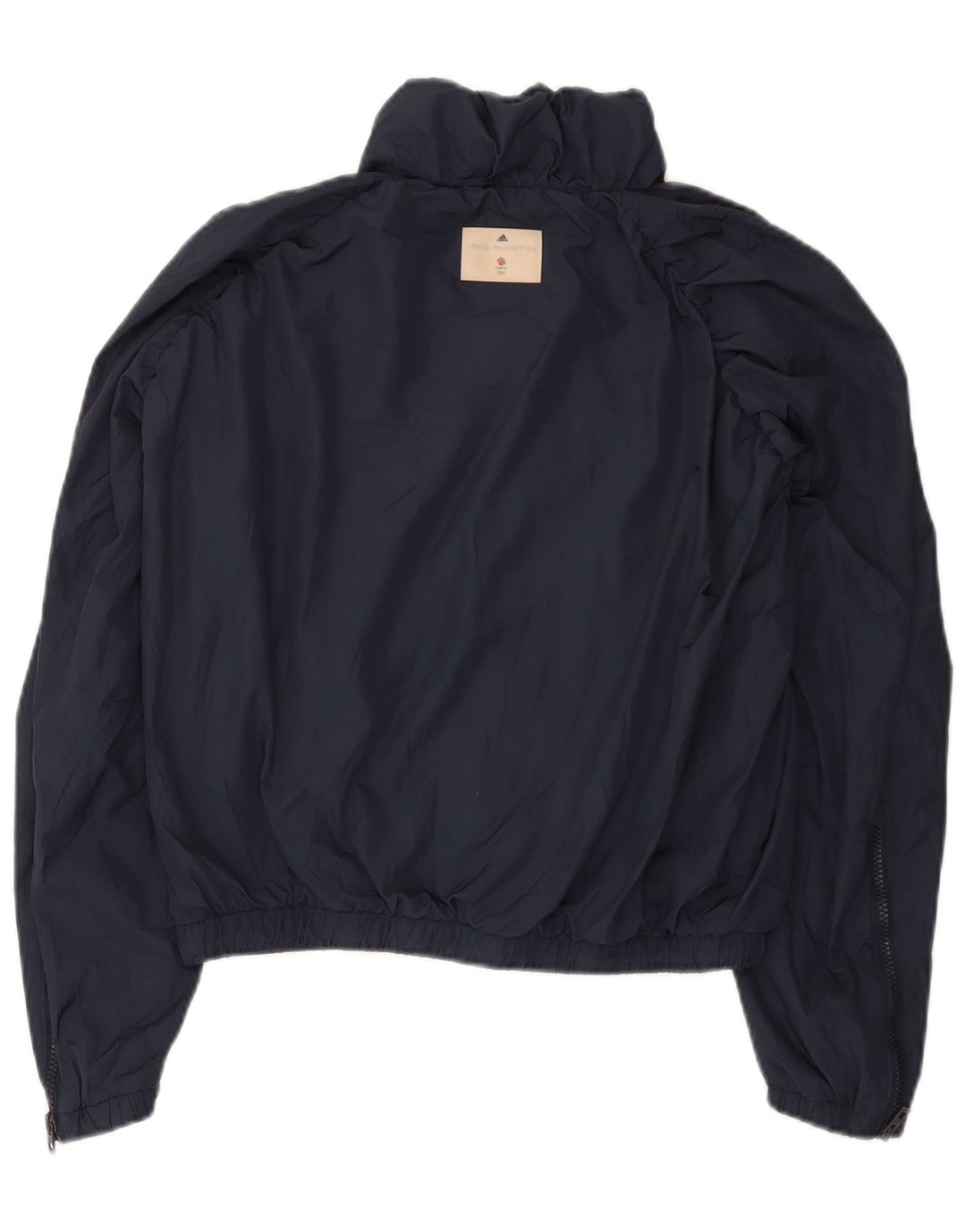 Giacca antipioggia oversize da donna Stella McCartney Adidas UK 10 Small Blu Navy