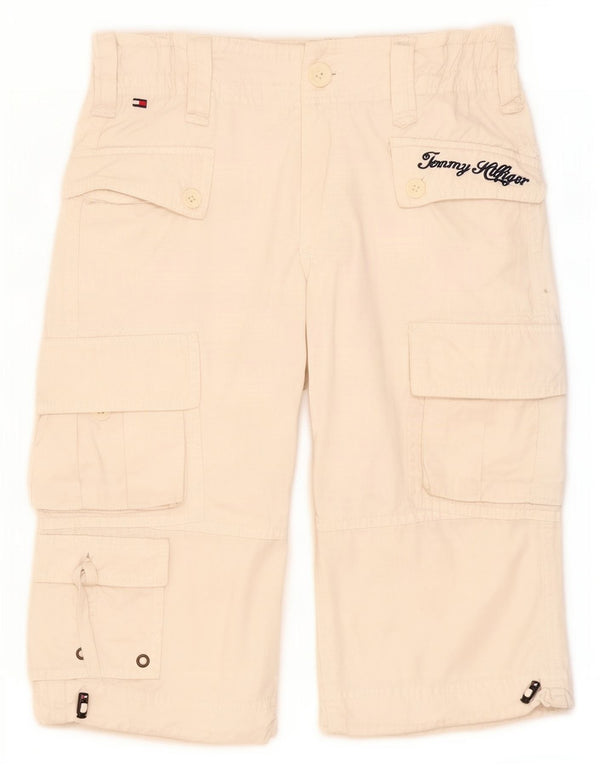 Tommy Hilfiger Ragazzi Cargo Bermuda Bermuda 7-8 Anni W24 Cotone Bianco Sporco