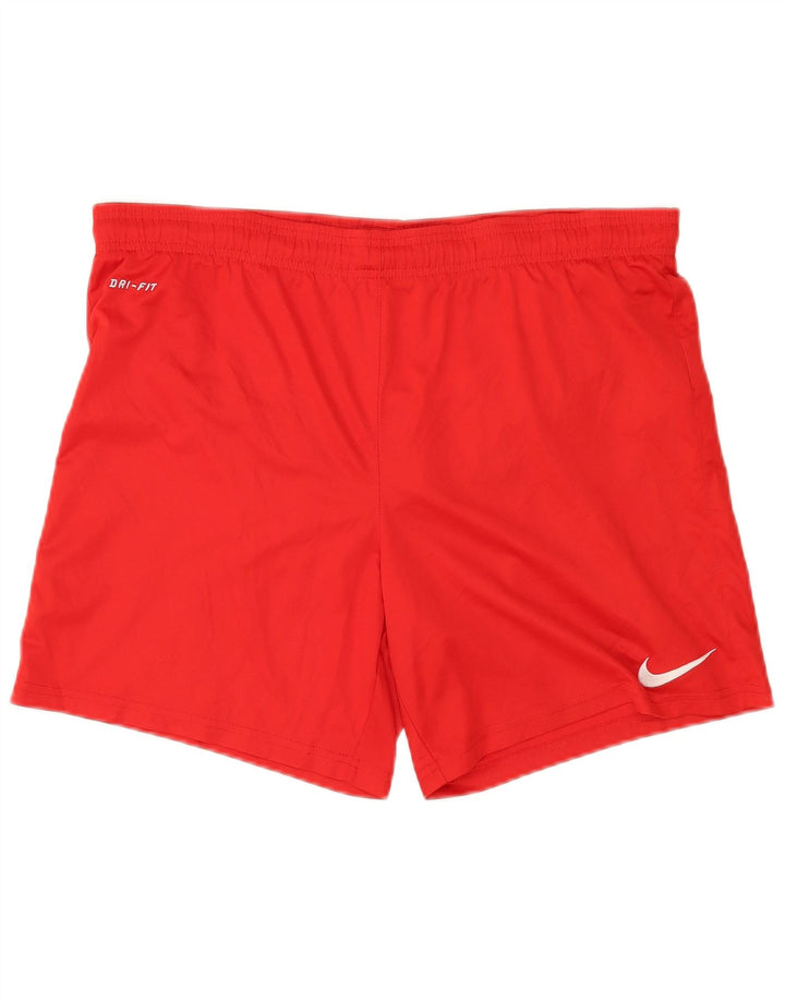 Pantaloncini sportivi Nike Dri Fit da uomo in poliestere rosso medio