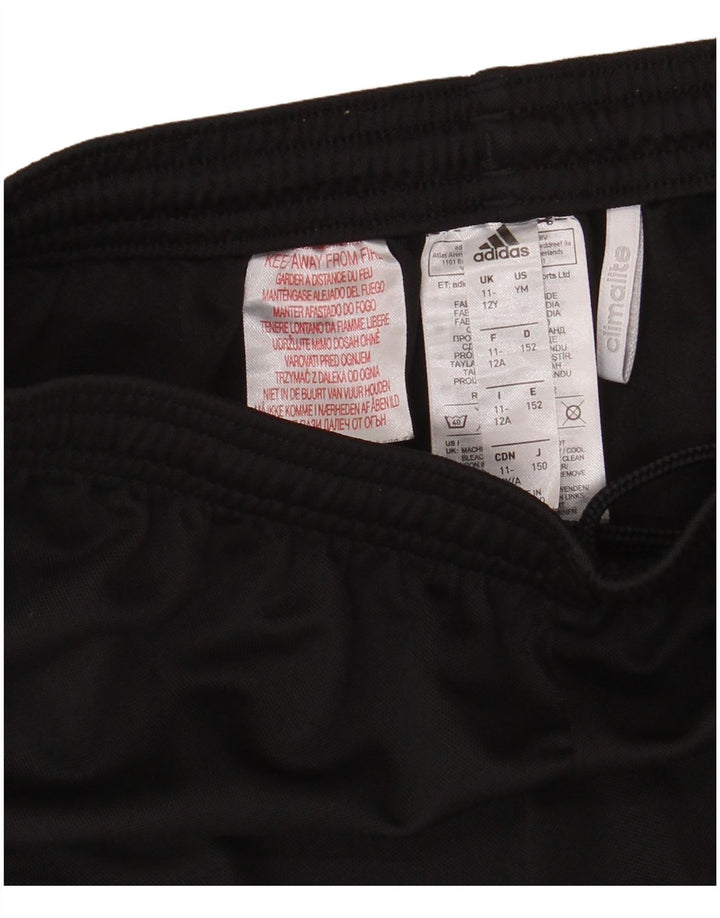 ADIDAS Boys Climalite Sport Shorts 11-12 Years  Black Polyester