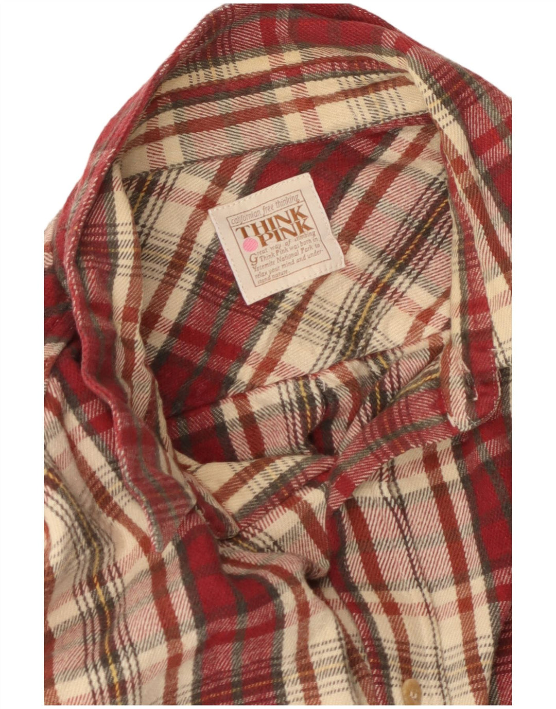 Think Pink Camicia da uomo in flanella a quadri XL Bordeaux a quadri
