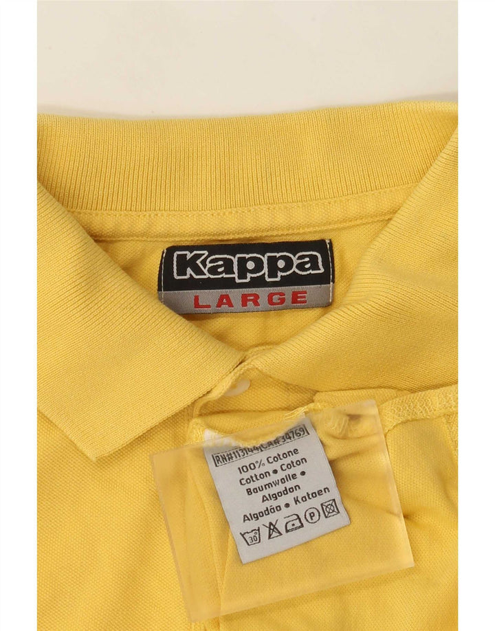 Polo Kappa Uomo Large in Cotone Giallo