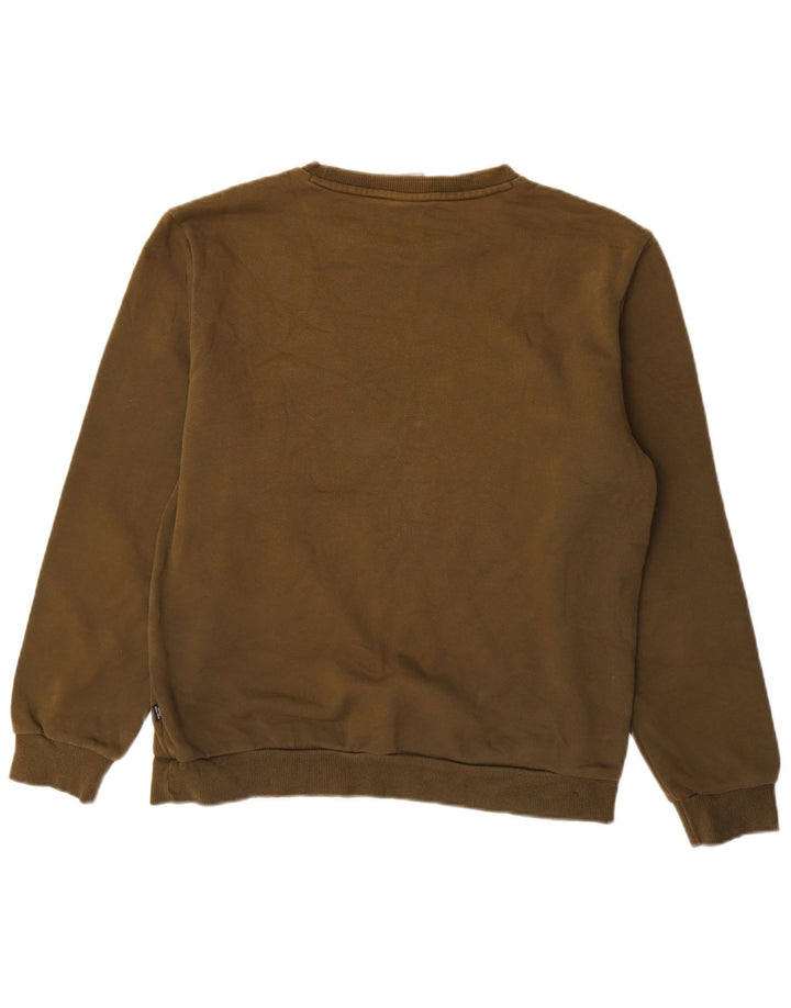 Felpa grafica da uomo Puma, maglione medio, cotone kaki