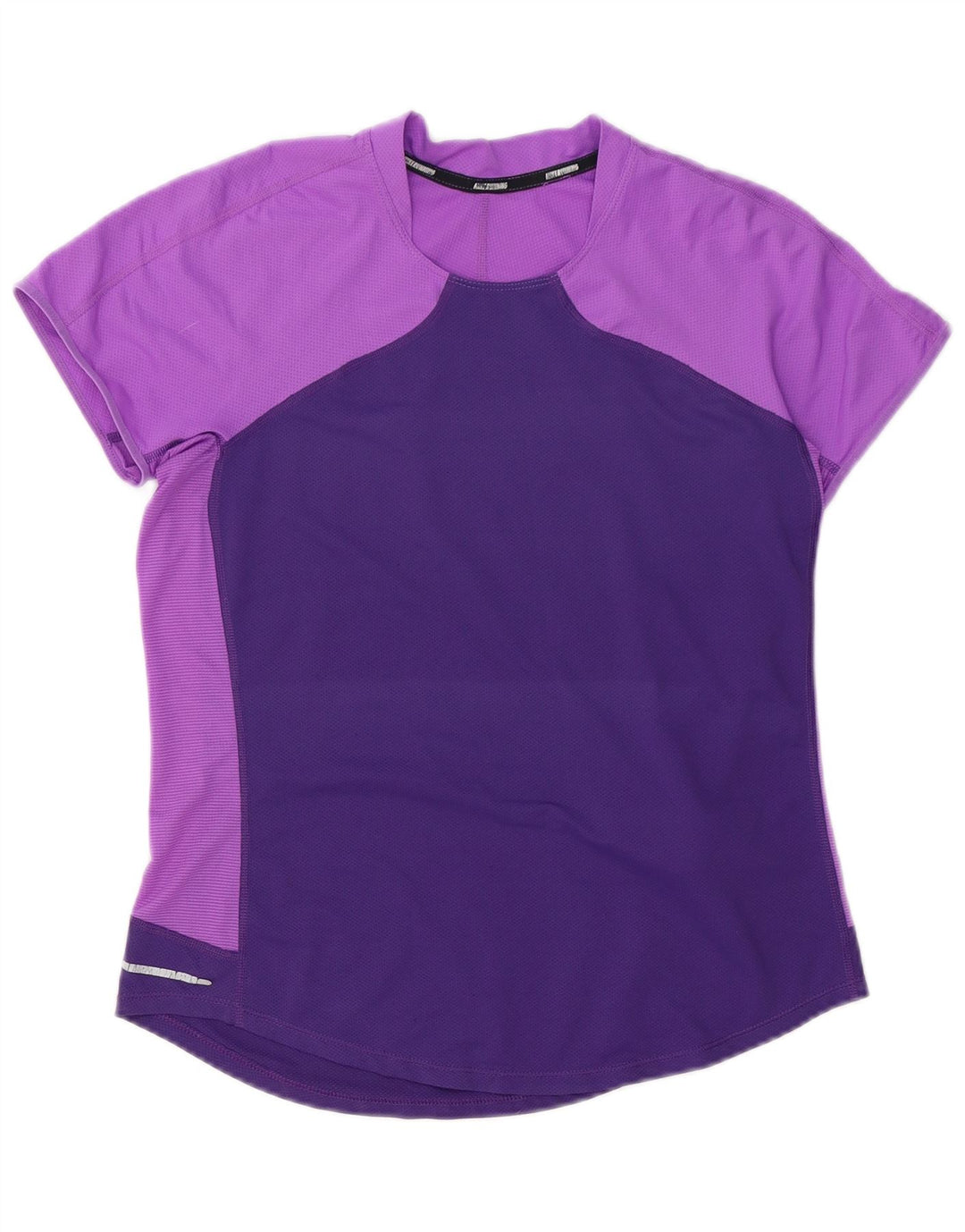 T-shirt Nike Dri Fit da donna, UK 12, poliestere color block viola medio