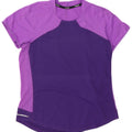 T-shirt Nike Dri Fit da donna, UK 12, poliestere color block viola medio