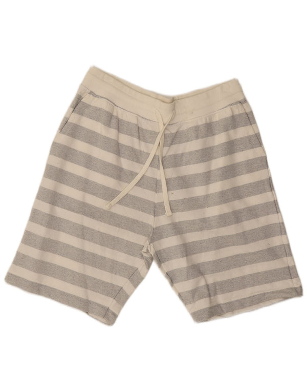 Pantaloncini sportivi da uomo Zara XL in cotone a righe grigie