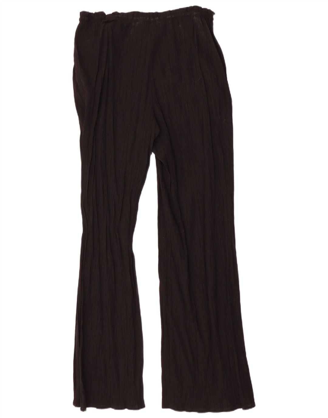 Pantaloni casual svasati da donna Zara medi W32 L32 viscosa nera