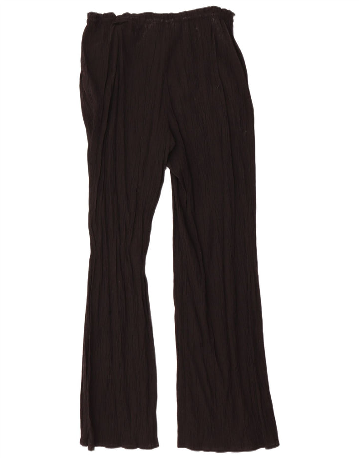 Pantaloni casual svasati da donna Zara medi W32 L32 viscosa nera
