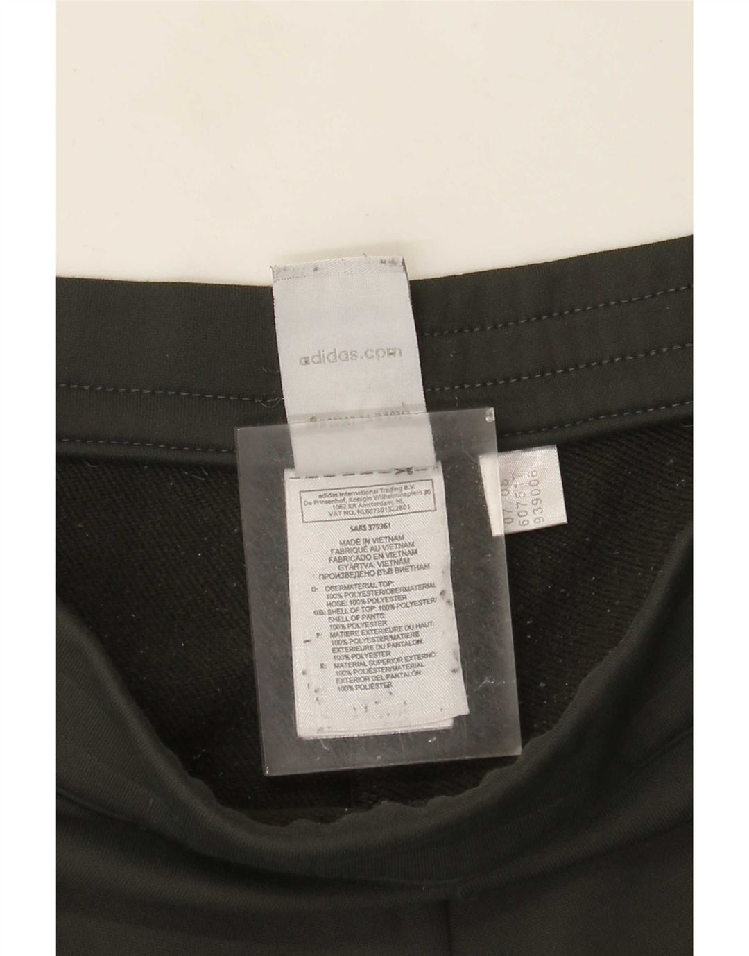 Pantaloni da tuta da donna Adidas a gamba larga UK 12 Poliestere verde medio
