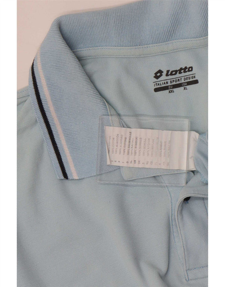 Polo da uomo Lotto XL a righe blu