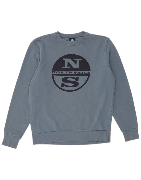 Felpa grafica da uomo North Sails maglione XS in cotone blu