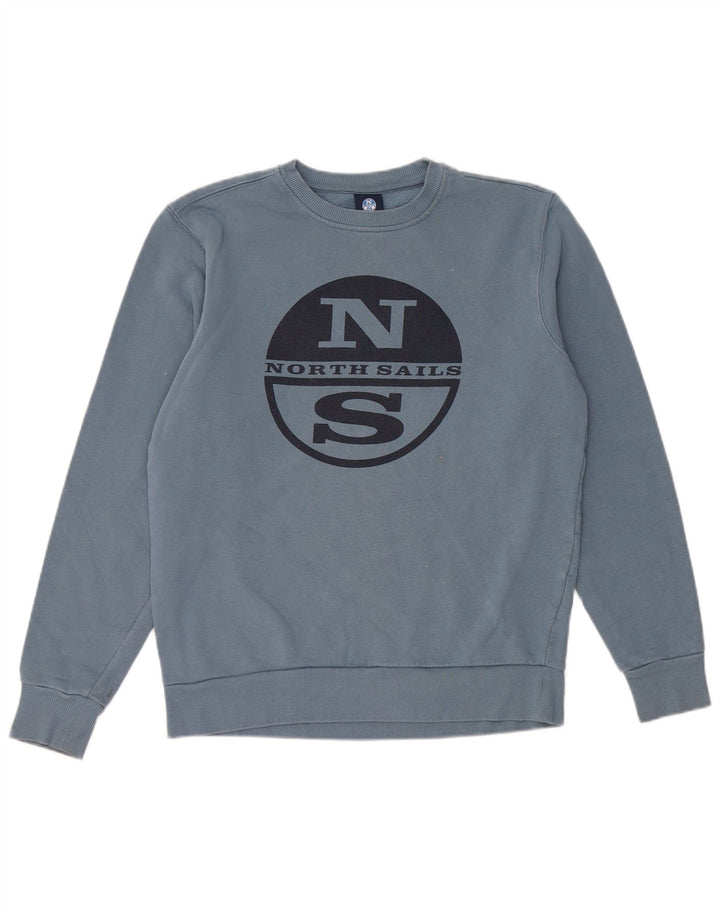 Felpa grafica da uomo North Sails maglione XS in cotone blu