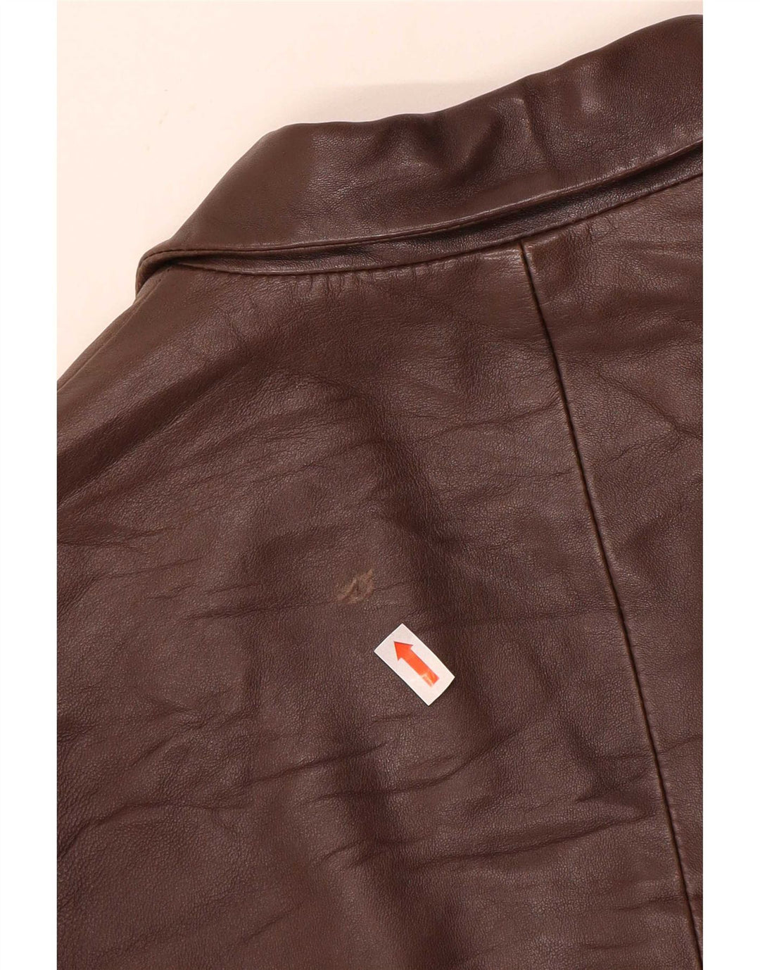 Giacca blazer in pelle da donna a 3 bottoni Evolution IT 48 XL Blocco colore marrone